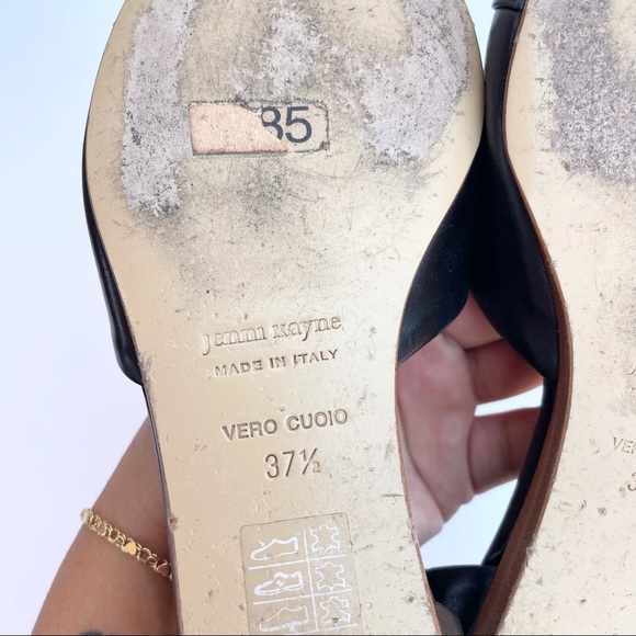 Jenni Kayne D'orsay Black Leather Pointed Flats - Picture 7 of 8